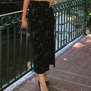 Black Floral Maxi Skirt